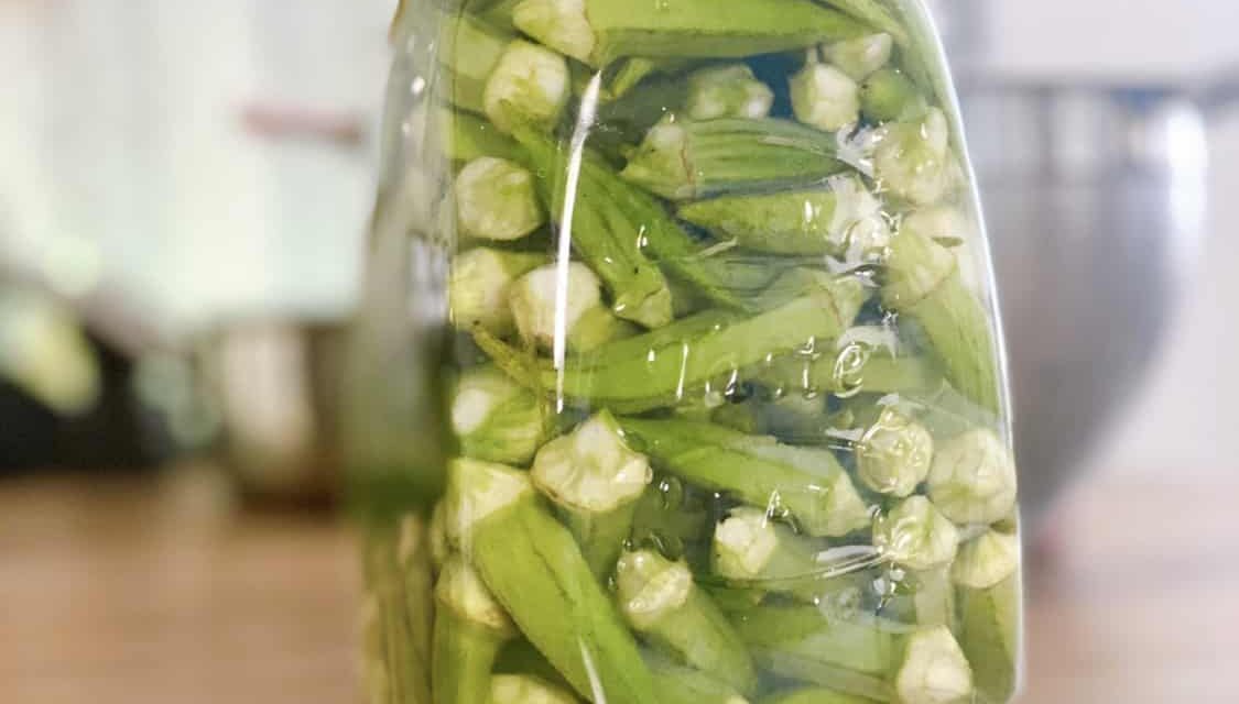 Probiotic Okra Pickle Recipe: Forty, without lemon