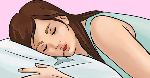 Causes drool flow while sleeping?